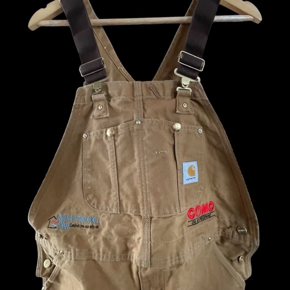 Carhartt Other - 💪🏋️‍♂️👷‍♀️Carhartt bib Overalls Mens 40 x 28 Duck Canvas Bib tan